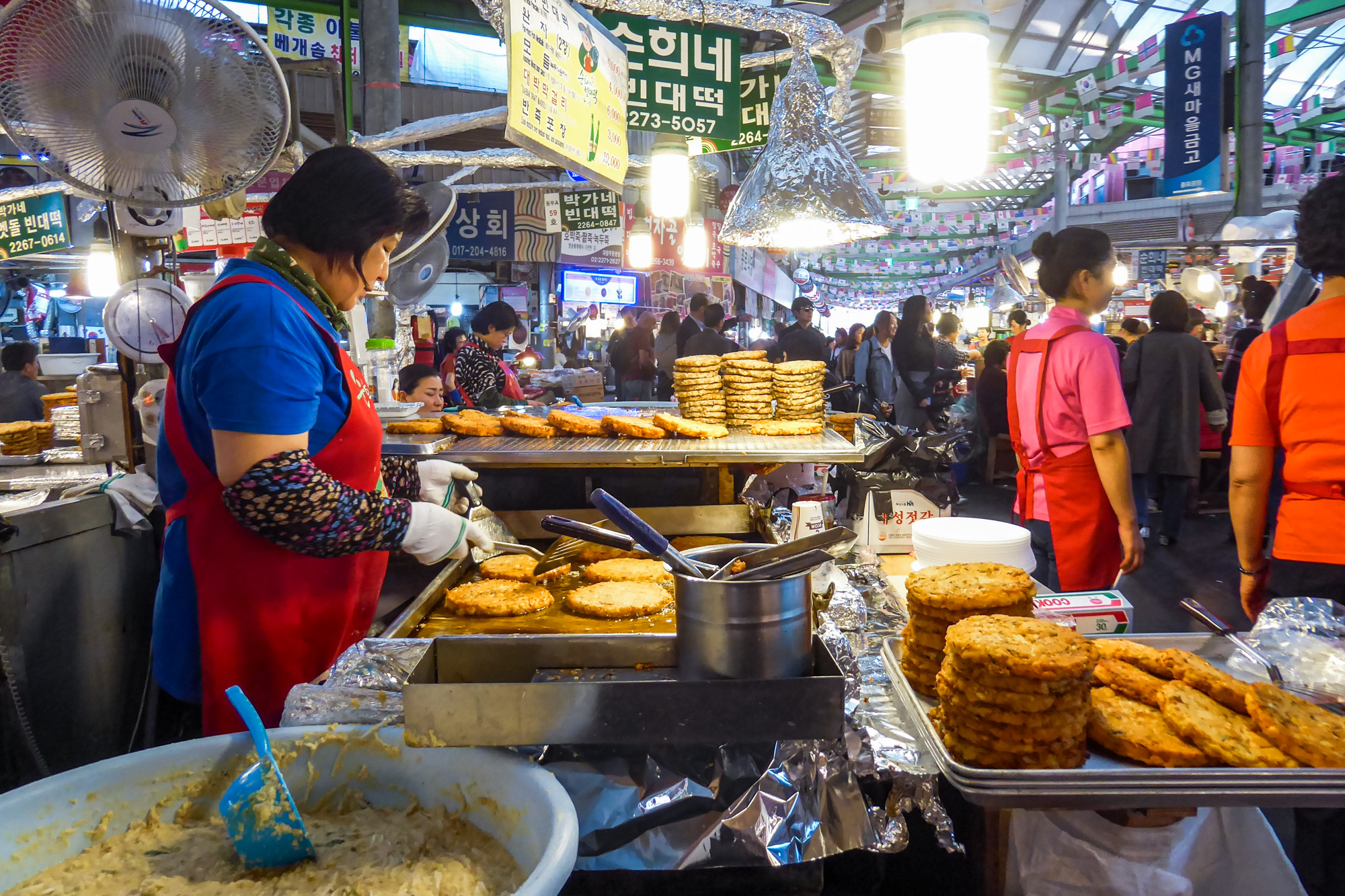 gwangjang market, seoul tips