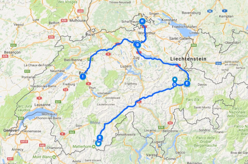 treinroute-zwitserland