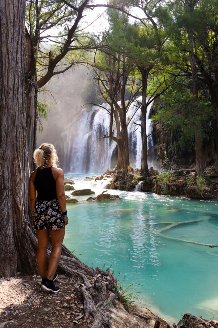 el chifon waterval mexico, reiziger