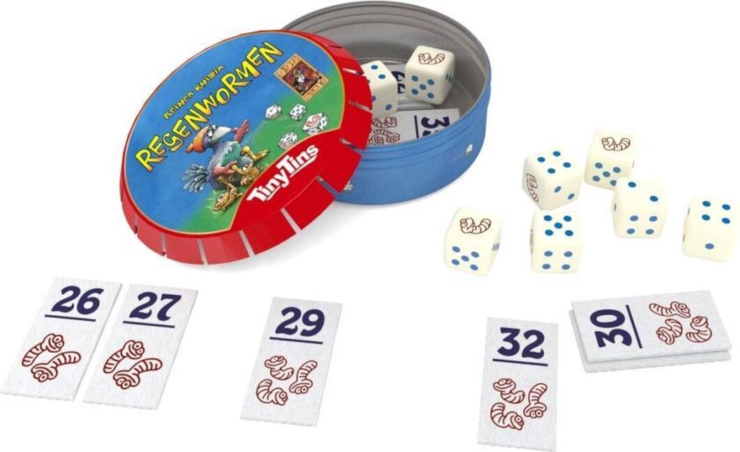regenwormen mini dobbelspel