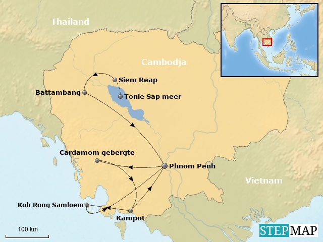rondreis hoogtepunten cambodja, riksja