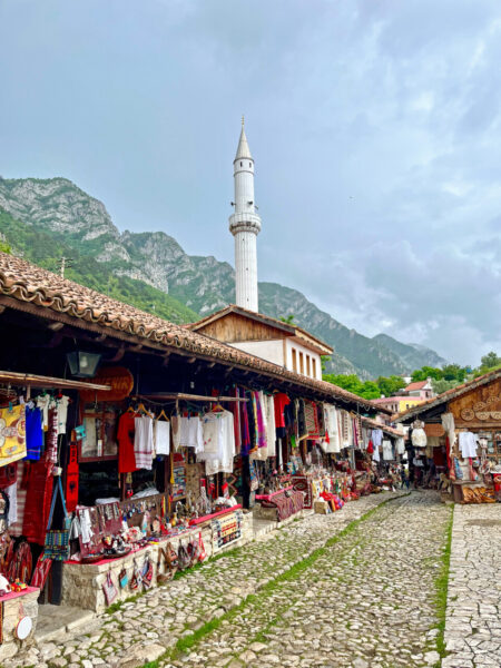 Kruje in Albanië marktje
