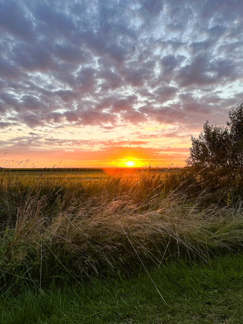 ballum camping denemarken zonsondergang
