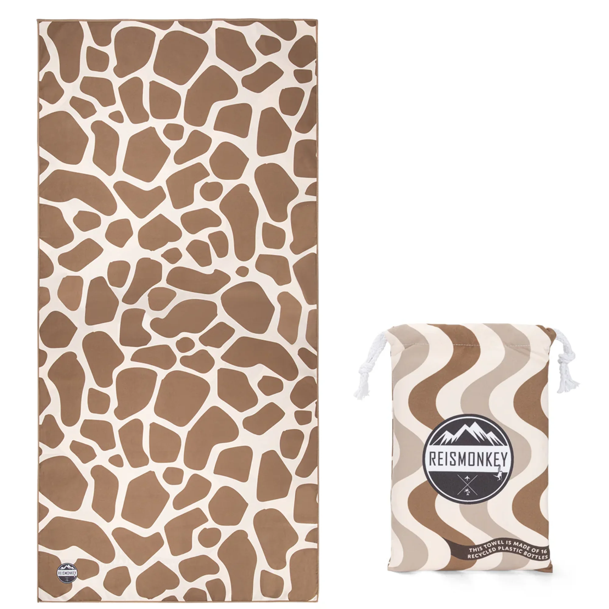 reismonkey microvezel handdoek giraffe print