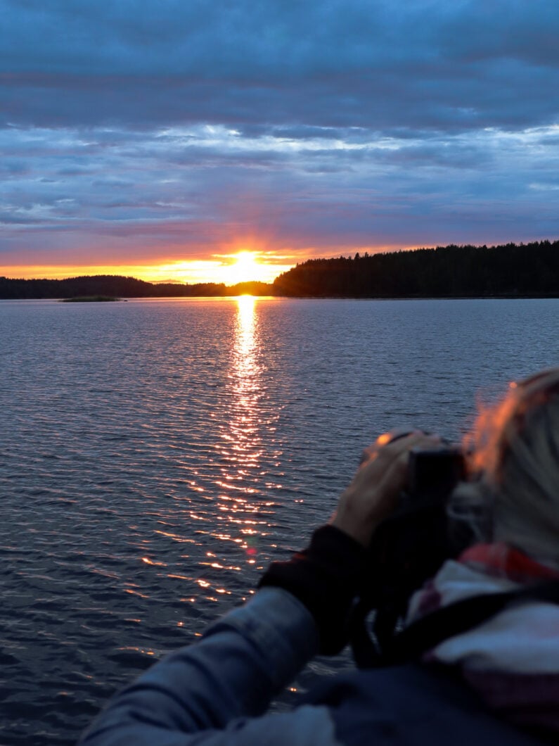 zonsondergang saimaa