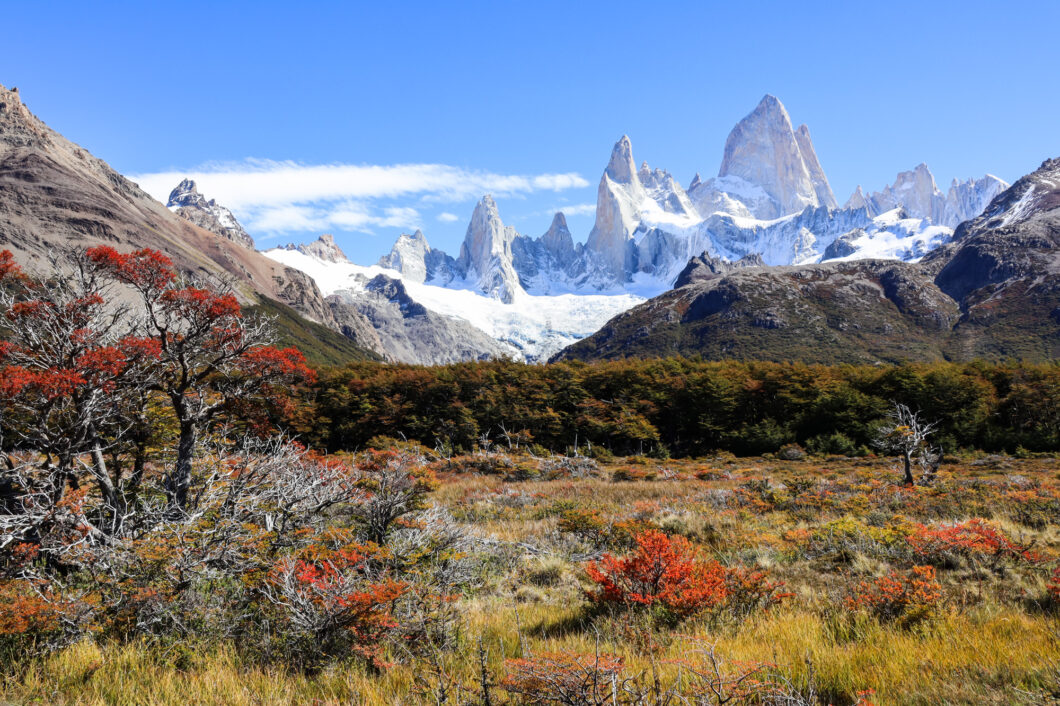 hiking trail el chalten, herfst