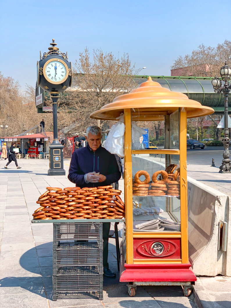 straatverkoper simit turkije