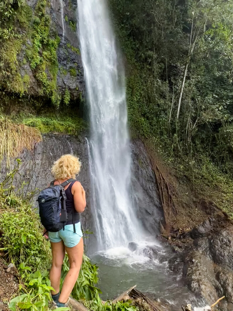 cascada churro blanco jardin