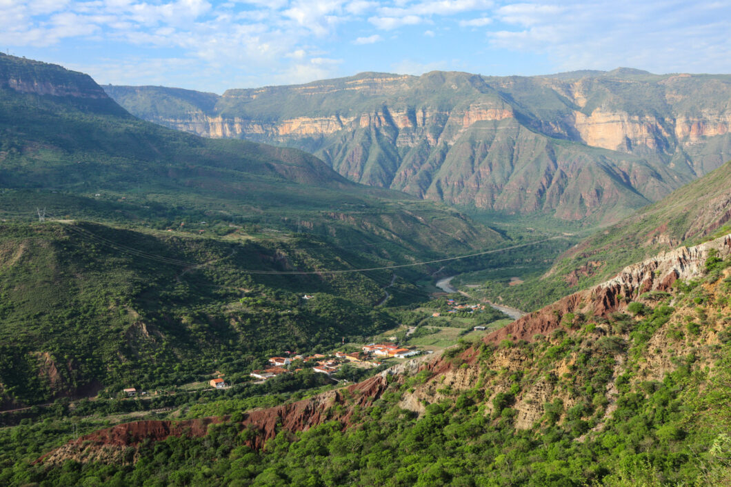chicamocha canyon, uitzicht vanaf etappe los santos