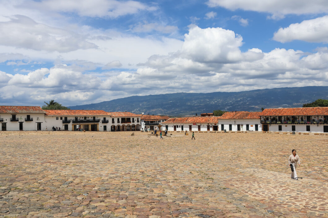 colombia, villa de leyva plaza mayor