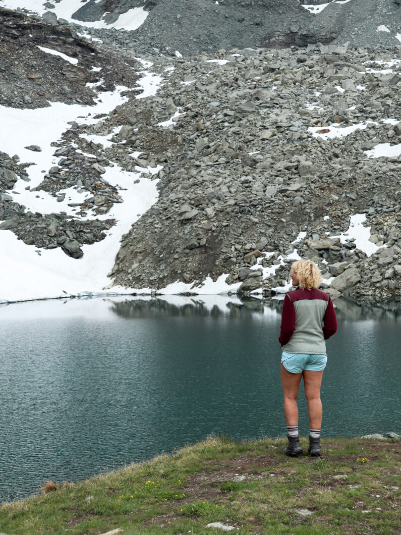 Annemarie, gletsjermeer huttentocht Aosta