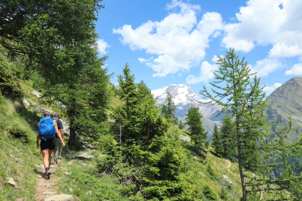 hike, uitzicht monterosa gletsjer